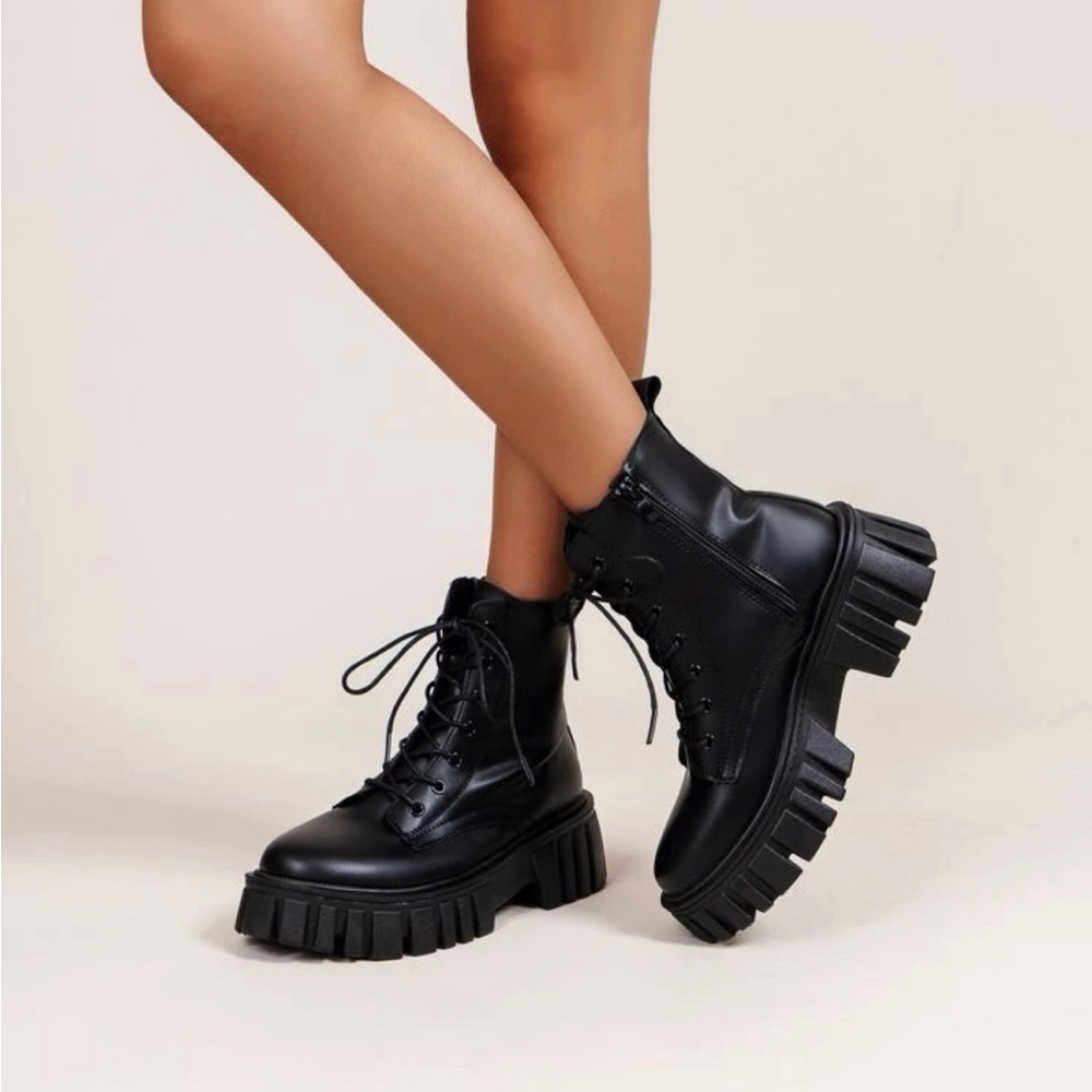 chunky combat boots